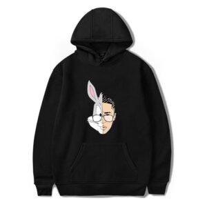 Bad Bunny Bunny Logo Hoodie Black