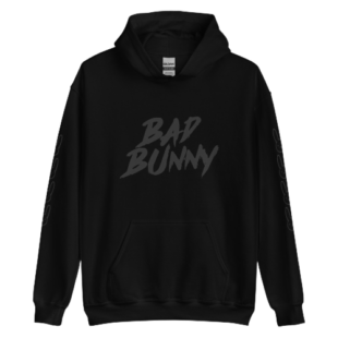 Bad Bunny Hoodie with Design on the Front and Sleeves