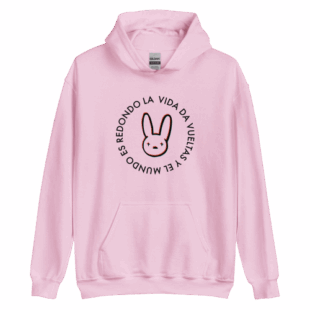 Es Redondo La Vida Da Bad Bunny Pullover Hoodie