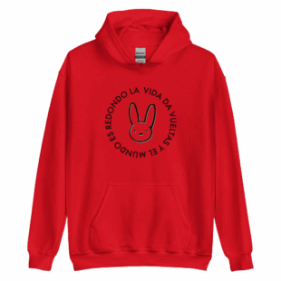 Es Redondo La Vida Da Bad Bunny Pullover Hoodie