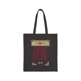 dtmf merch concho tour dates black tote bag 4c7xj