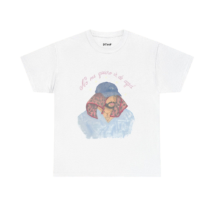 dtmf merch no me quiro white tee tleed
